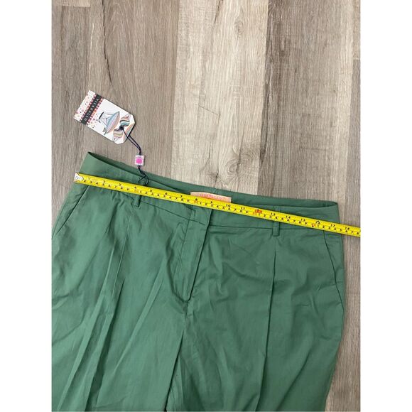 VILAGALLO NWT Poplin Pant in Green, Size EU 44 / US 12, MSRP $118 - Picture 6 of 9